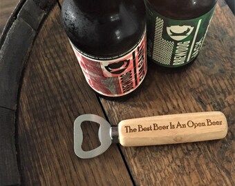 Personalized Wooden Bottle Opener | Engraved Beer Gift