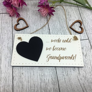 Hochzeit Countdown Plaque - Hochzeit Countdown Board - personalisierte Tafel Zeichen - Tage, bis ich Zeichen - Verlobungsgeschenk