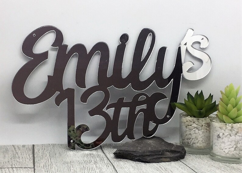 Acrylic Sign Mirrored Sign Name Plaque Nursery Wall Signs Etsy