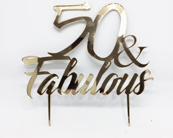 Custom Acrylic Cake Topper, 50th Birthday, Wedding, Personalized