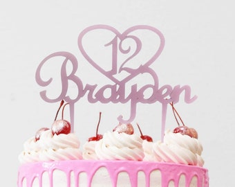 Personalized Acrylic Cake Topper, Custom Birthday Party Decoration