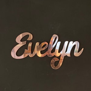 Rose Gold Acrylic Name Sign -  Mirrored Sign, Name Plaque, Nursery Wall Signs, Kids Room Signs, Wall Name Sign, Wedding Signs