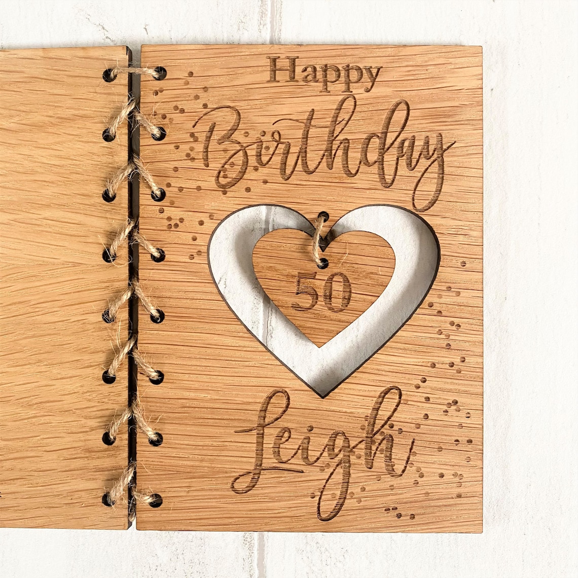 Personalised Wooden Birthday Card Special Birthday Gift Etsy