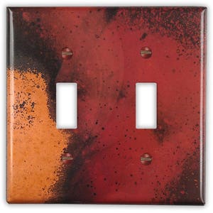 Double Toggle Copper Switch Plate in Rojo y Negro