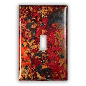 Single Toggle Copper Switch Plate in Wildfire