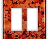 Double Rocker/GFI Copper Switch Plate in Autumn