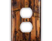 Single Outlet Copper Switch Plate in Bamboo Forest