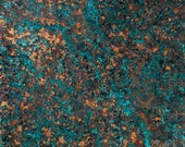 Heavy Gauge Patina Sheet Copper in Mystic Topaz