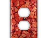 Single Outlet Copper Switch Plate in Autumn
