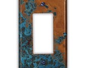 Single Rocker/GFI Copper Switch Plate in Azul