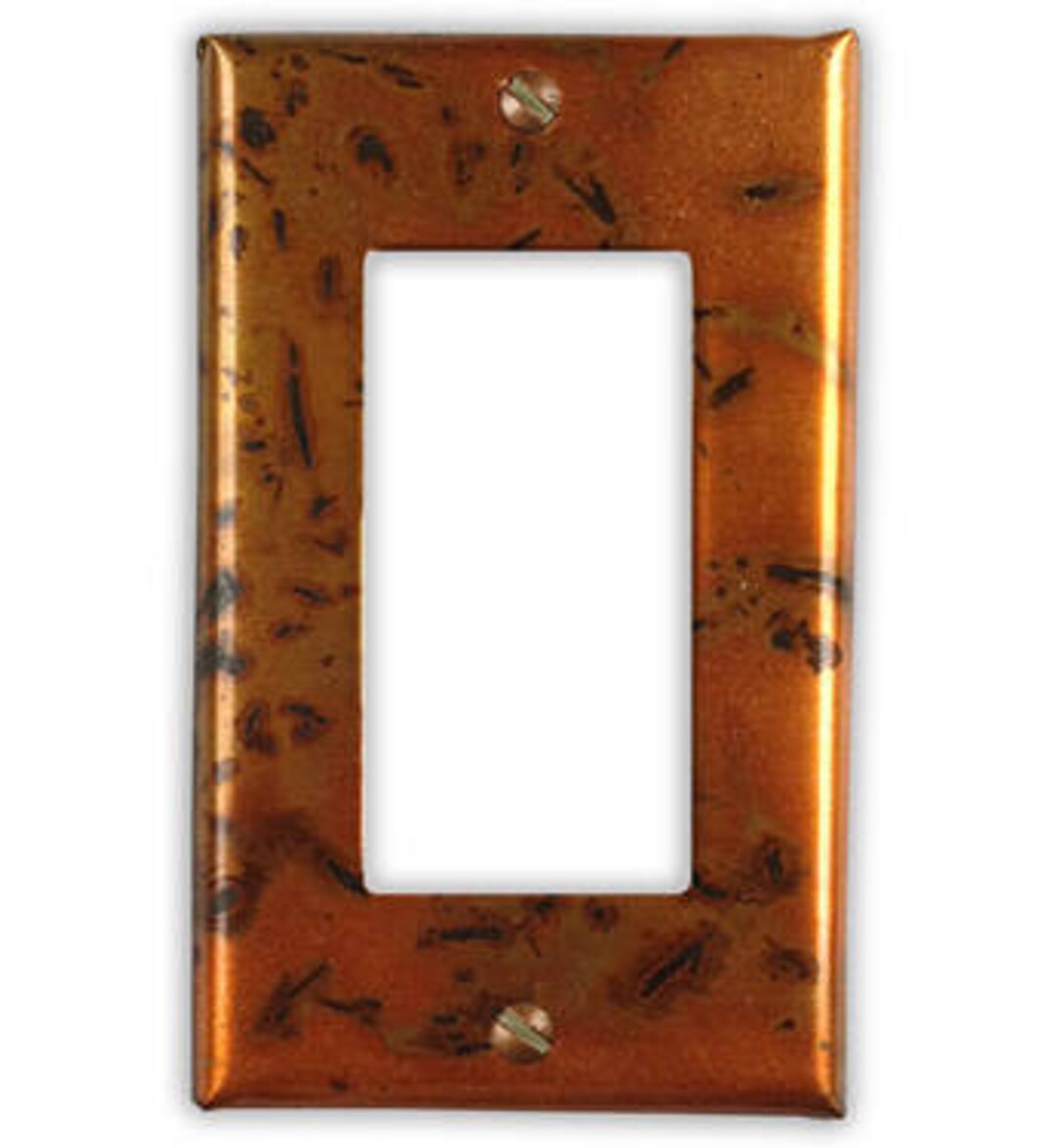 Single Rocker/gfi Copper Switch Plate in Golden Bamboo - Etsy