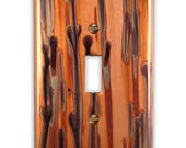 Single Toggle Copper Switch Plate in Enchantment Vertical