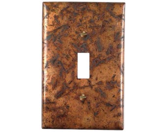 Copper Switch Plate in Medium Distressed - Additional Configurations Available!