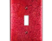 Single Toggle Copper Switch Plate in Red Wine