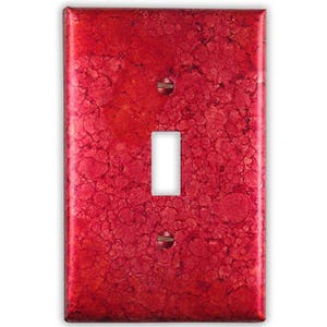Single Toggle Copper Switch Plate in Red Wine