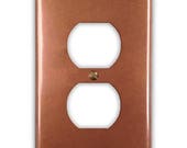 Single Outlet Copper Switch Plate in Antique