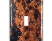 Single Toggle Copper Switch Plate in Zebra