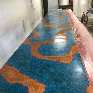 Light Gauge Patina Sheet Copper in Azul