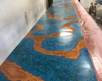 Light Gauge Patina Sheet Copper in Azul