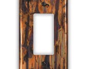 Single Rocker/GFI Copper Switch Plate in Bamboo Forest