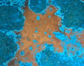 Heavy Gauge Patina Sheet Copper in Azul