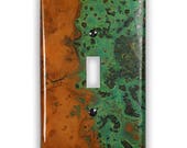 Single Toggle Copper Switch Plate in Verde