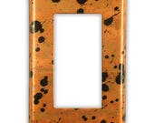 Single Rocker/GFI Copper Switch Plate in Sunburst