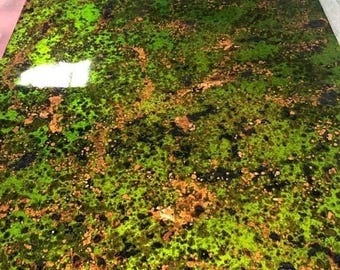 Heavy Gauge Patina Sheet Copper in Irish Moss
