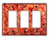 Triple Rocker/GFI Copper Switch Plate in Autumn