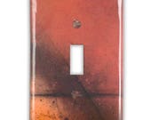 Single Toggle Copper Switch Plate in Rojo Y Negro