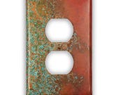 Single Outlet Copper Switch Plate in Sierra