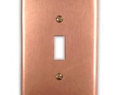 Single Toggle Copper Switch Plate in Raw Copper