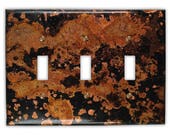 Triple Toggle Copper Switch Plate in Mottled