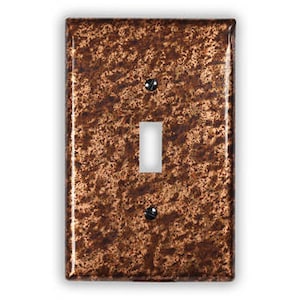 Single Toggle Copper Switch Plate in Sandstorm