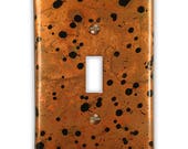 Single Toggle Copper Switch Plate in Sunburst