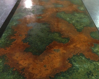 Heavy Gauge Patina Sheet Copper in Verde