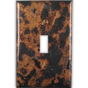 Single Toggle Copper Switch Plate in Mottled