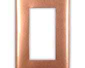 Single Rocker/GFI Copper Switch Plate in Raw Copper