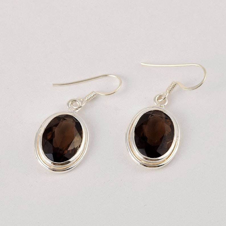Smoky Quartz Gemstone Earring