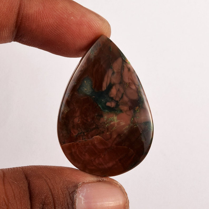 Pear Shape Imperial Jasper Loose Gemstone 33.50 Ct Natural Imperial Jasper Gemstone Cabochon Stone Size 35x24x4.9 MM G461