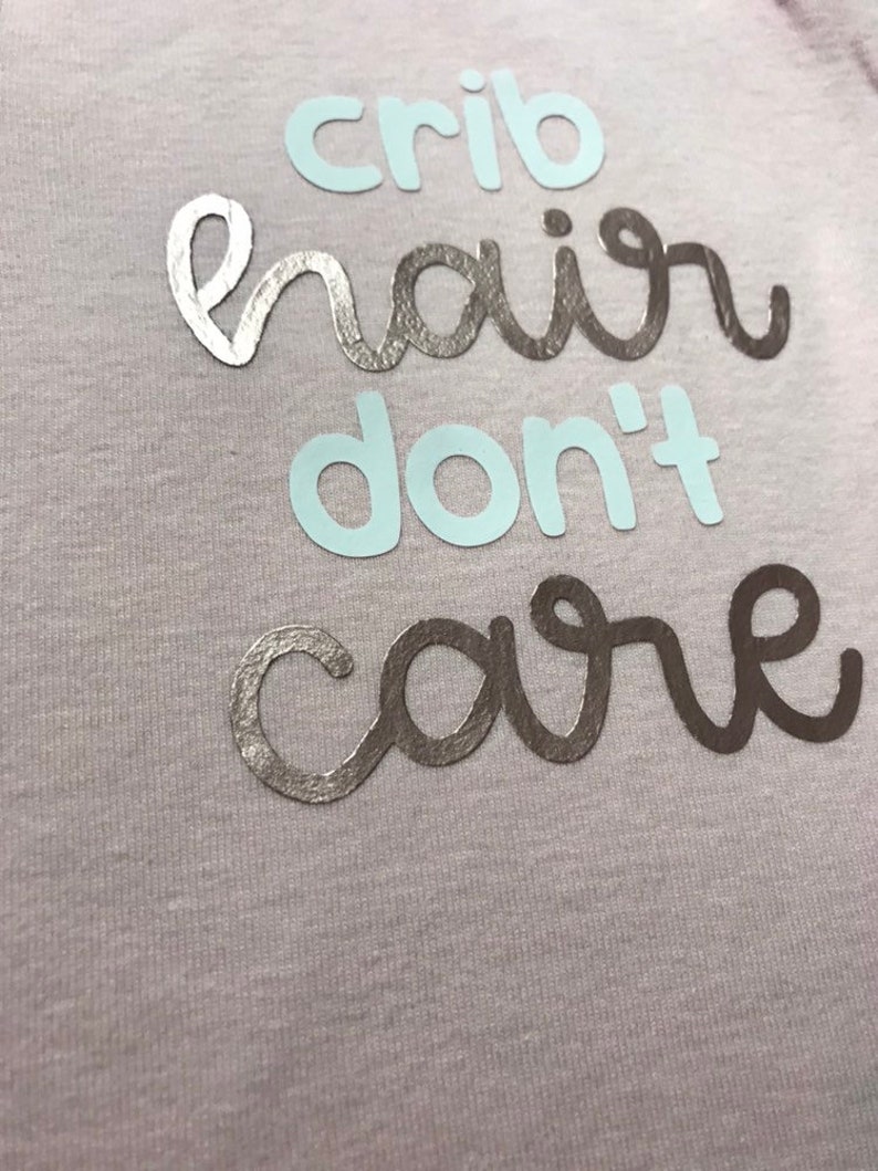 Crib hair don/'t care baby bodysuit