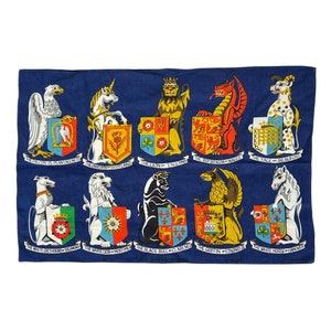 ULSTER WEAVERS The Queens Beasts Vintage Heraldry Linen Tea Towel/Wall Hanging