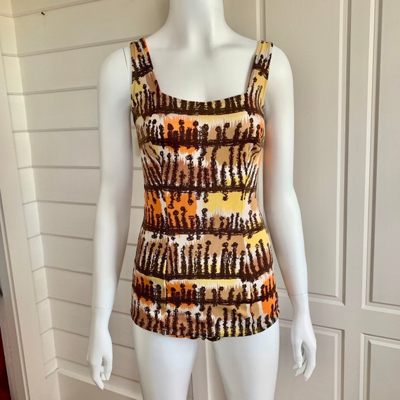 Jantzen 60s Abstract Print Swimsuit