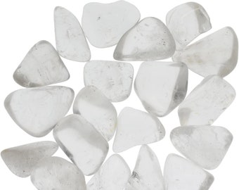 Digging Dolls: 1/2 lb Tumbled Crystal Quartz Stones from Madagascar - 0.75" to 1.50" Avg Rocks for Crafts, Crystal Healing, Reiki and More!