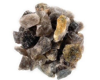 Digging Dolls: Smokey Quartz Rough Rocks from Madagascar - Large 1"+ Raw Natural Stones for Arts, Crafts, Cabbing, Wire Wrapping and More!