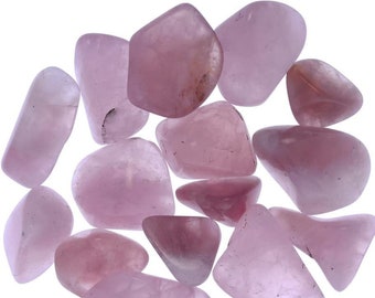 Digging Dolls: 1 lb Tumbled Rose Quartz Stones from Madagascar - 0.75" to 1.50" Avg Rocks for Crafts, Art, Crystal Healing, and More!