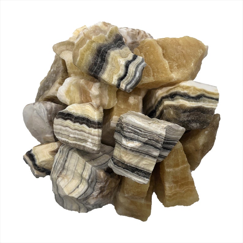 Digging Rough Stone Digging Dolls: 1 Lb of Natural Zebra Calcite Stones From Mexico - Raw ...