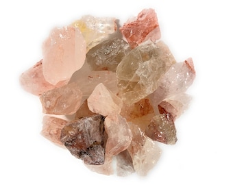 Digging Dolls: Fire Quartz Rough Rocks from Madagascar - Large 1"+ Raw Natural Stones for Arts, Crafts, Tumbling, Cabbing, Polishing