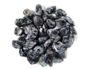 Digging Dolls: 1/2 lb Tumbled  Indigo Gabbro Stones from Madagascar - 0.75" to 1.50" Avg Rocks for Crafts, Art, Crystal Healing, and More!