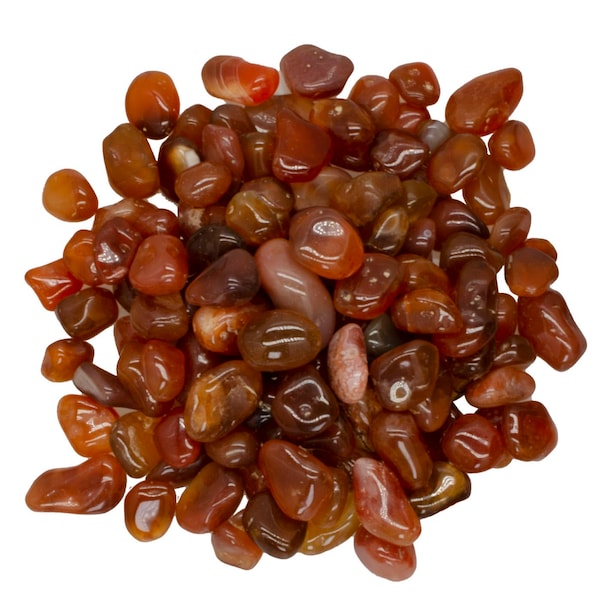 Digging Dolls: 18 lbs Tumbled Red River Carnelian Stones from Africa - 0.5" to 0.75" avg. -Beautiful Polished Rocks! (Size #5)